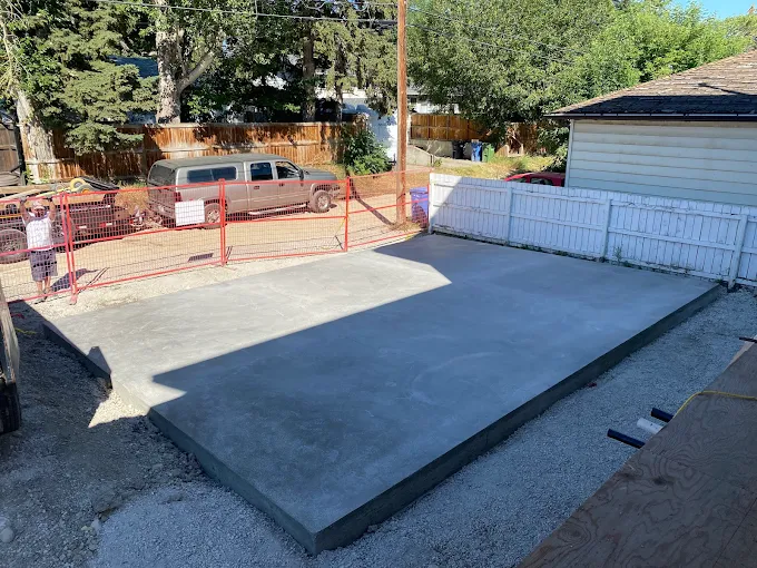 Concrete pad slab finish in Calgary — AACWORKX Concrete & Landscaping