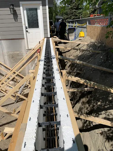 ICF wall reinforcement in Calgary — AACWORKX Concrete & Landscaping