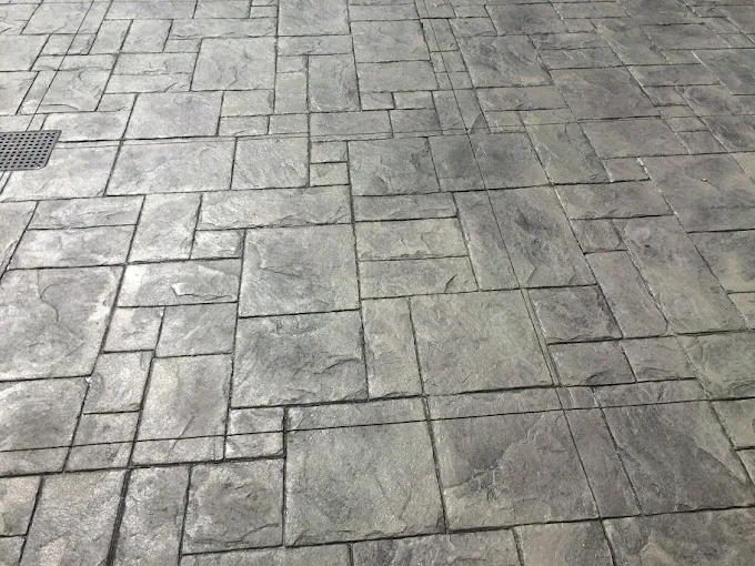 Stamped concrete close-up in Calgary — AACWORKX Concrete & Landscaping